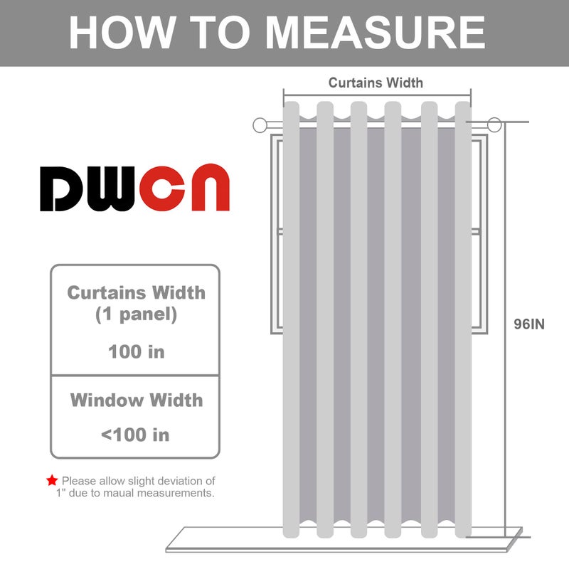 DWCN Total Privacy Room Divider Blackout Curtain - Thermal Curtains for Patio Door, Living Room, Bedroom Partition and Shared Office, 1 Grommet Divider Room Panel, 8.3ft Wide x 8ft Tall, Light Grey - Image 4